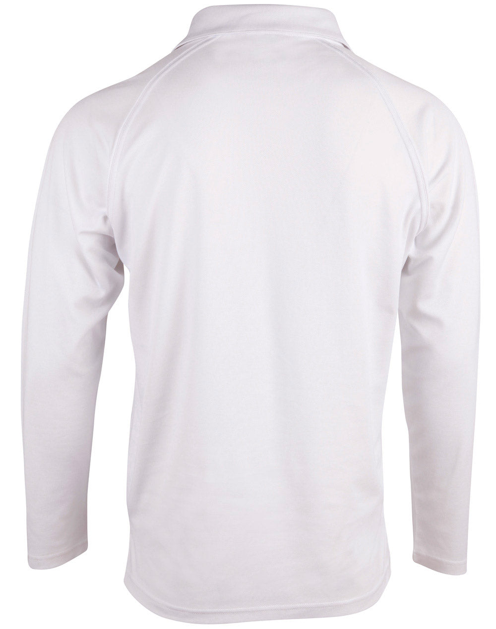 Men’s Long Sleeve Cricket Polo- White